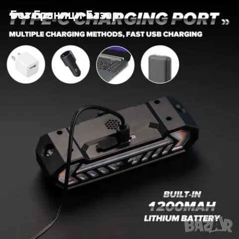 Нов LED стоп за колело велосипед с мигачи, дистанционно, 160LM, проекция и звуков сигнал, снимка 5 - Аксесоари за велосипеди - 56207559