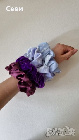 Скрънчита за коса , снимка 7 - Аксесоари за коса - 33703046