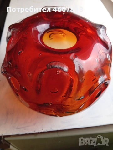 Ваза murano кехлибар 14/18 см