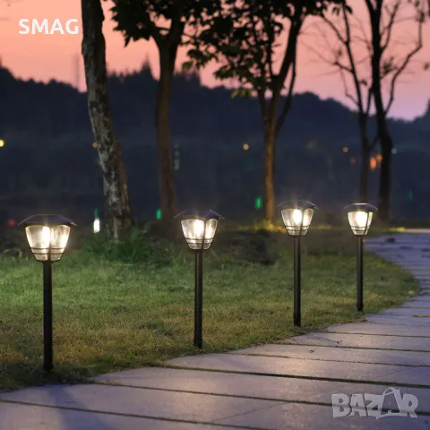 Соларен фенер черен с лампа 44см S_1178479, снимка 3 - Соларни лампи - 49904745