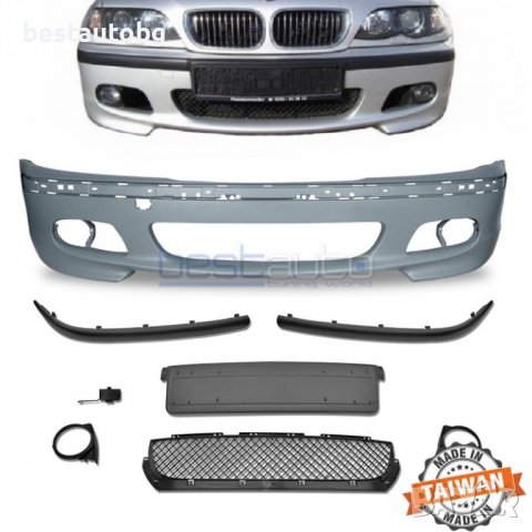 Предна M TECHNIK II броня за BMW E46 Sedan/Combi Facelift (2001-2005), снимка 2 - Аксесоари и консумативи - 39603029