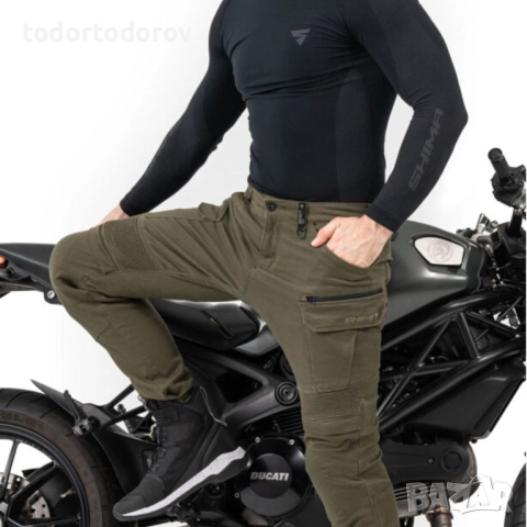 Мото панталон SHIMA GIRO 3.0 CARGO G KEVLAR, протектори Green/Khaki, снимка 7 - Аксесоари и консумативи - 52368226