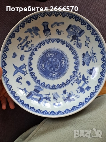 Стара китайска порцеланова  чиния Kangxi 