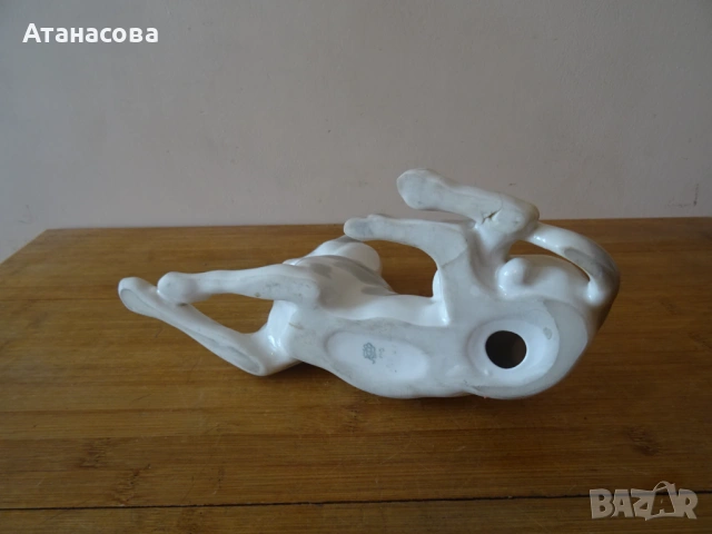 Порцеланова фигура Куче Дог ЛФЗ 1960 г, снимка 10 - Статуетки - 53892790