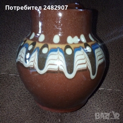 Стара глинена захарница, снимка 5 - Антикварни и старинни предмети - 51581162