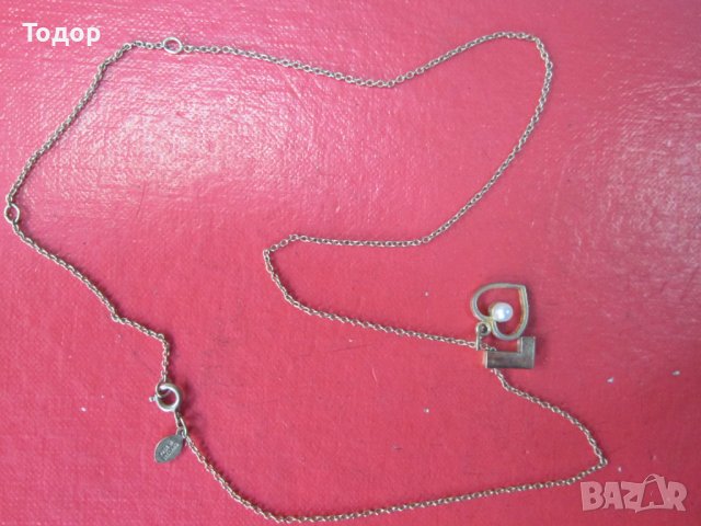 Страхотно позлатено колие Авон Ирланд перла, снимка 2 - Колиета, медальони, синджири - 37669012