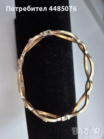 ЗЛАТНА ДАМСКА ГРИВНА ТВЪРДА  14К., снимка 4 - Гривни - 51025325