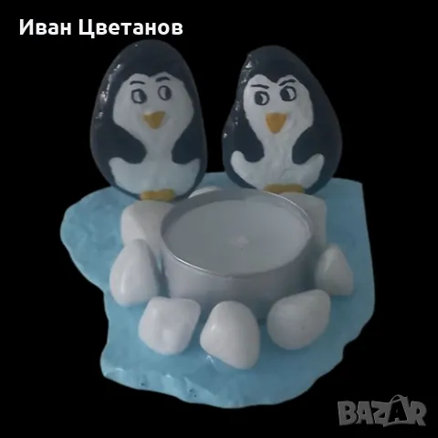 ръчно изработени коледни свещници, снимка 4 - Декорация за дома - 47640684