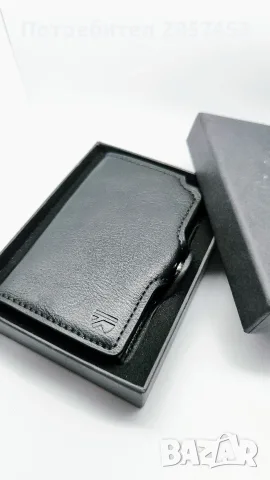 BEWMER RFID slim портфейл за карти с клип за пари, черен 