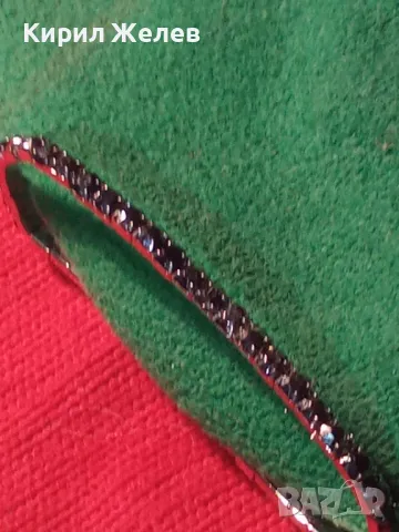 НЕЖНА ПОСРЕБРЕНА ЕЛАСТИЧНА ГРИВНА с ФАСЕТИРАНИ КАМЪЧЕТА КРИСТАЛЧЕТА 30735, снимка 7 - Гривни - 47316200