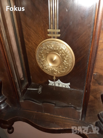 Стар френски антикварен стенен часовнис над 120 годишен, снимка 7 - Антикварни и старинни предмети - 51485976
