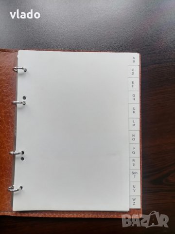 Луксозен азбучник от естествена кожа , снимка 3 - Ученически пособия, канцеларски материали - 32059756