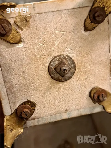 два френски ретро свещника с мраморен пиедестал , снимка 8 - Декорация за дома - 48454332