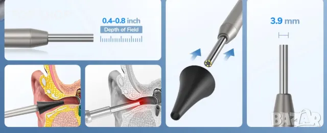 Медицински отоскоп с дисплей ScopeAround M28, снимка 13 - Медицинска апаратура - 49106096