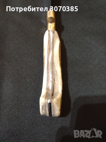 Касапски ловен нож с дръжка от еленов рог , снимка 7 - Ножове - 52384064