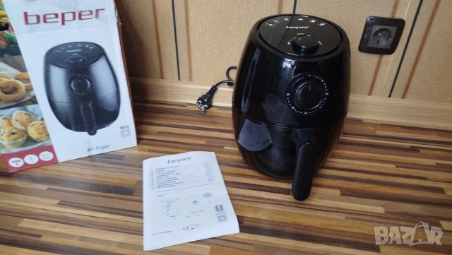 Фритюрник с горещ въздух , 1000W, 2 л, Черен, снимка 7 - Фритюрници - 42457789