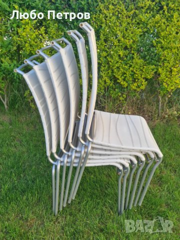 Италиански градински столове Calligaris серия AIR SOFT - 24 броя, снимка 6 - Столове - 36845238