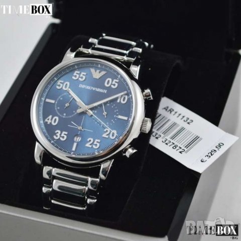EMPORIO ARMANI AR11132 Luigi Chronograph Blue. Нов мъжки часовник, снимка 2 - Мъжки - 30517337