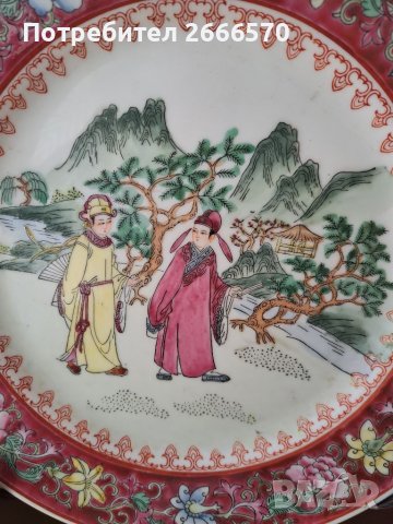 Китайска чиния китайски порцелан , снимка 2 - Антикварни и старинни предмети - 38418471