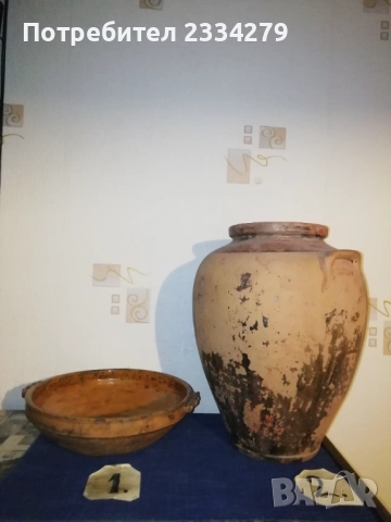 Стари глинени-каменни съдове от различни години и грънчари. , снимка 3 - Антикварни и старинни предмети - 52830110