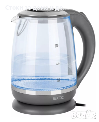 ✨Кана за вода ECG RK 2020 Grey Glass, 1850-2200 W, 2.0L