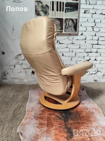 Кожено релакс кресло  La-Z-Boy, снимка 7 - Дивани и мека мебел - 51946522