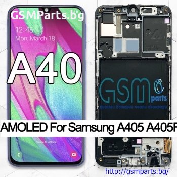 Дисплей + Тъч Скрийн + Рамка за Samsung Galaxy A40+ Подарък Лепило, снимка 5 - Резервни части за телефони - 40532043