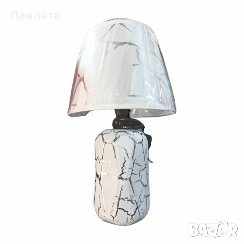 Стилна нощна лампа с елегантен мраморен дизайн, снимка 6 - Настолни лампи - 44926685