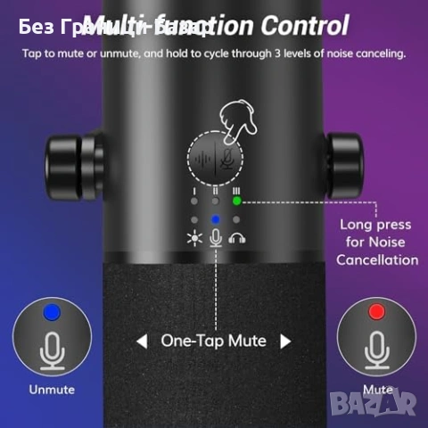 Нов Динамичен микрофон TONOR USB XLR за стрийминг и гейминг PS5 PC, снимка 6 - Микрофони - 54042869