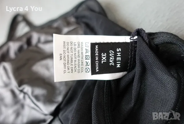 Shein XL/2XL дамско бюстие/топ с тюл и кожа, снимка 3 - Корсети, бюстиета, топове - 47740641