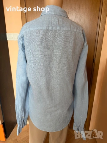 Ленена риза в светлсиньо Mads Nørgaard - Copenhagen, снимка 2 - Ризи - 54025714