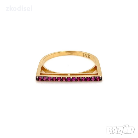 Златен дамски пръстен 1,71гр. размер:53 14кр. проба:585 модел:22003-5