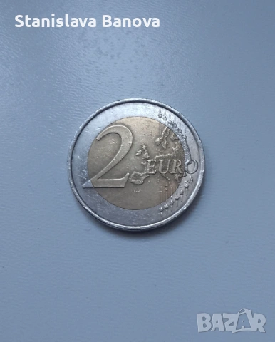 Испанска монета от 2 евро от 2016г. с лика на крал Филип VI, снимка 2 - Нумизматика и бонистика - 53100961