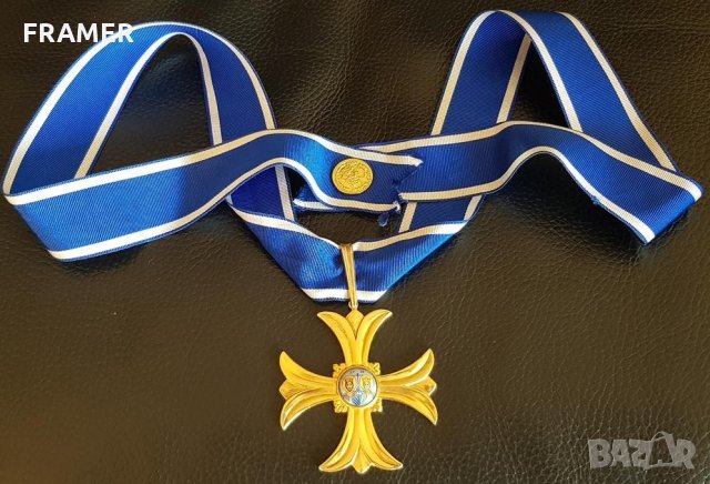 Рядък сребърен Гръцки орден медал 17 века Константин и Елена
