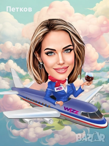 Карикатура по снимка! Уникален подарък за любим човек!, снимка 12 - Картини - 52379727