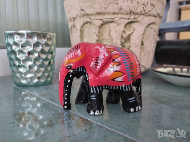 дървена статуетка на слон от Шри Ланка , снимка 2 - Декорация за дома - 51882359