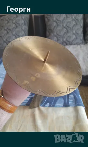 Красив метален свещик, снимка 2 - Колекции - 50100661