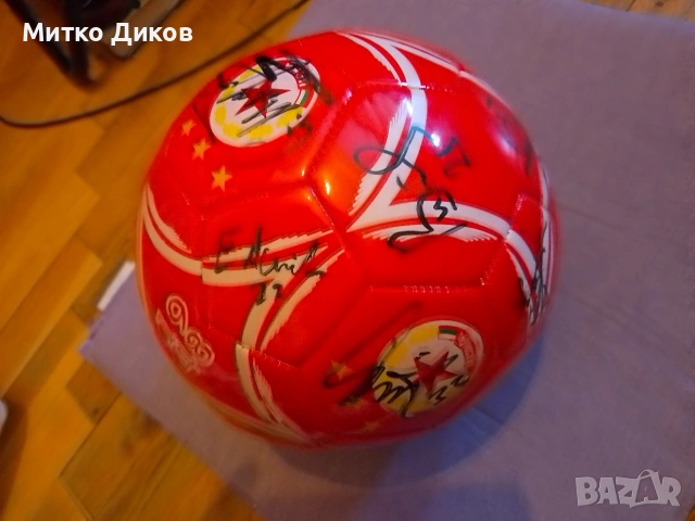 ЦСКА София 2014 г. колекционерска топка с автографи, снимка 2 - Футбол - 53902317