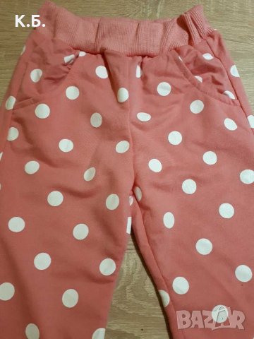 Розово панталонче ,,точици" р-р 80/86, снимка 2 - Панталони и долнища за бебе - 30690434