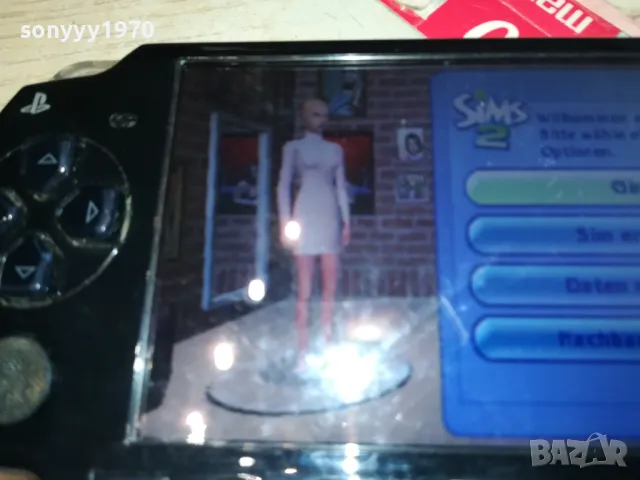 SONY PSP 2004+SIMS 2 КОНЗОЛА С ИГРА ОТ ГЕРМАНИЯ 1603251154, снимка 7 - PlayStation конзоли - 49513898