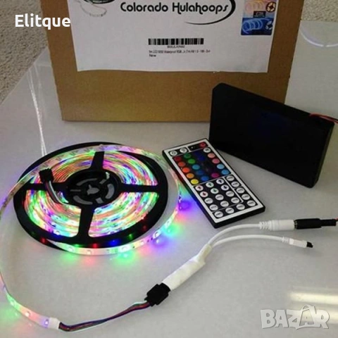 Лента с RGB LED диоди – 5 метра с дистанционно управление ✨