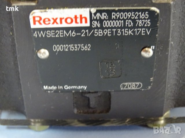 серво клапан Rexroth 4WSE2EM6-21/5B9ET315K17EV directional ser-valves in 4-way variant, снимка 10 - Резервни части за машини - 37994701