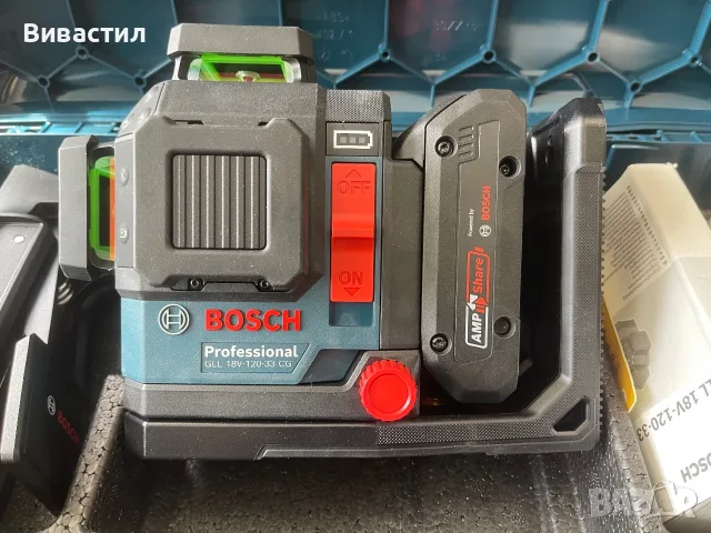 Bosch GLL 3-80 P Линеен лазер 3Х360°възможност до 80 метра с приемник, снимка 12 - Други инструменти - 53785823