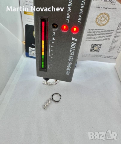 Сребърни обеци с мойсанит  (Диамант), снимка 11 - Обеци - 50797784