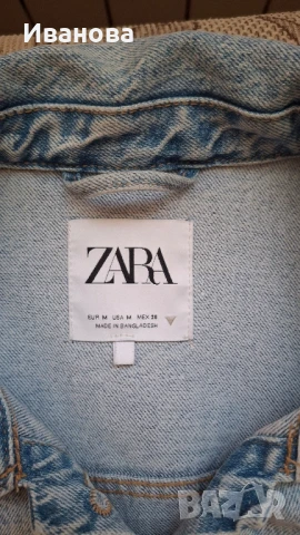 Дамско дънково яке Zara, снимка 3 - Якета - 51328013