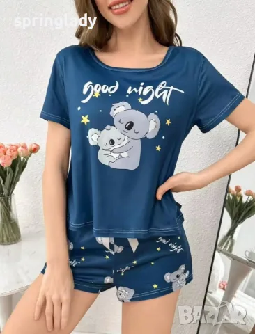 Дамска пижама с къси ръкави, снимка 2 - Пижами - 55970707
