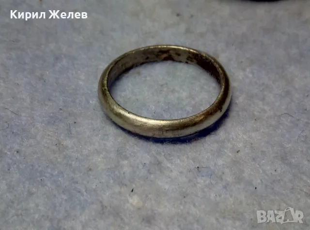 СТАРА КЛАСИЧЕСКИ МОДЕЛ СРЕБЪРНА ХАЛКА ПРЪСТЕН СРЕБРО S800 РЪЧНА ИЗРАБОТКА АНГЛИЯ 48584, снимка 10 - Антикварни и старинни предмети - 49704400