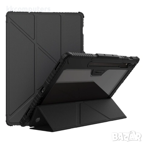 NILLKIN Bumper Leather Case Pro калъф за Samsung Galaxy Tab S9 Ultra със слайд капак за камера и Ori