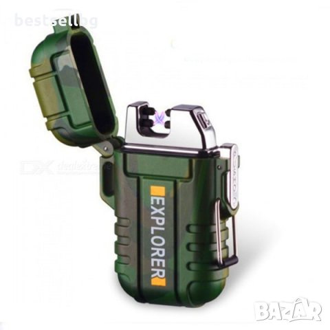 Водоустойчива ветроустойчива електронна запалка на ток за къмпинг лов, снимка 2 - Запалки - 29092461