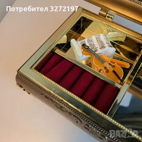 Музикална кутия с място за бижута с танцуваща балерина и огледало, снимка 4 - Декорация за дома - 49179641